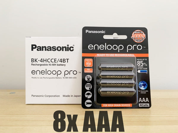 Panasonic Eneloop Pro AAA Batteries (8x)