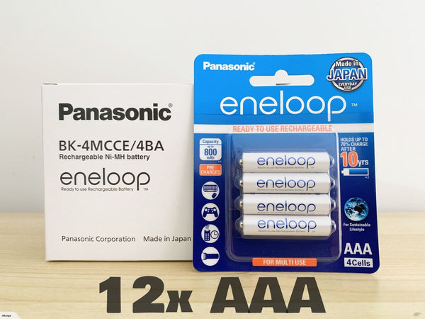 Panasonic Eneloop AAA Batteries (12x)