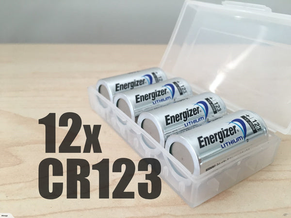 Energizer CR123a lithium Batteries (12x)