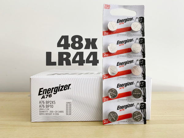 Energizer LR44 (A76) Batteries (48x)