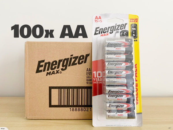 Energizer AA Alkaline Batteries (100x)