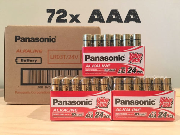 Panasonic AAA Alkaline Batteries (72x)
