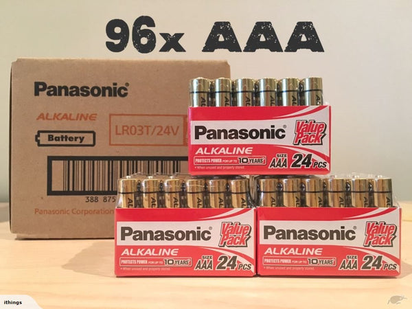 Panasonic AAA Alkaline Batteries (96x)