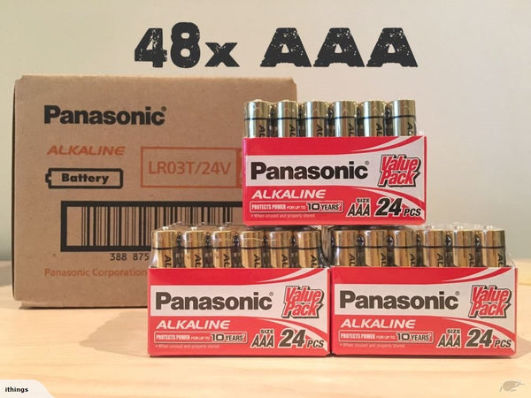 Panasonic AAA Alkaline Batteries (48x)